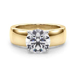 Exquisite 14kt Yellow Gold Round Solitaire Engagement Ring Setting (STYLE 
