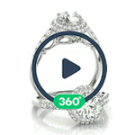 Exquisite 14kt Yellow Gold Round Solitaire Engagement Ring Setting (STYLE 