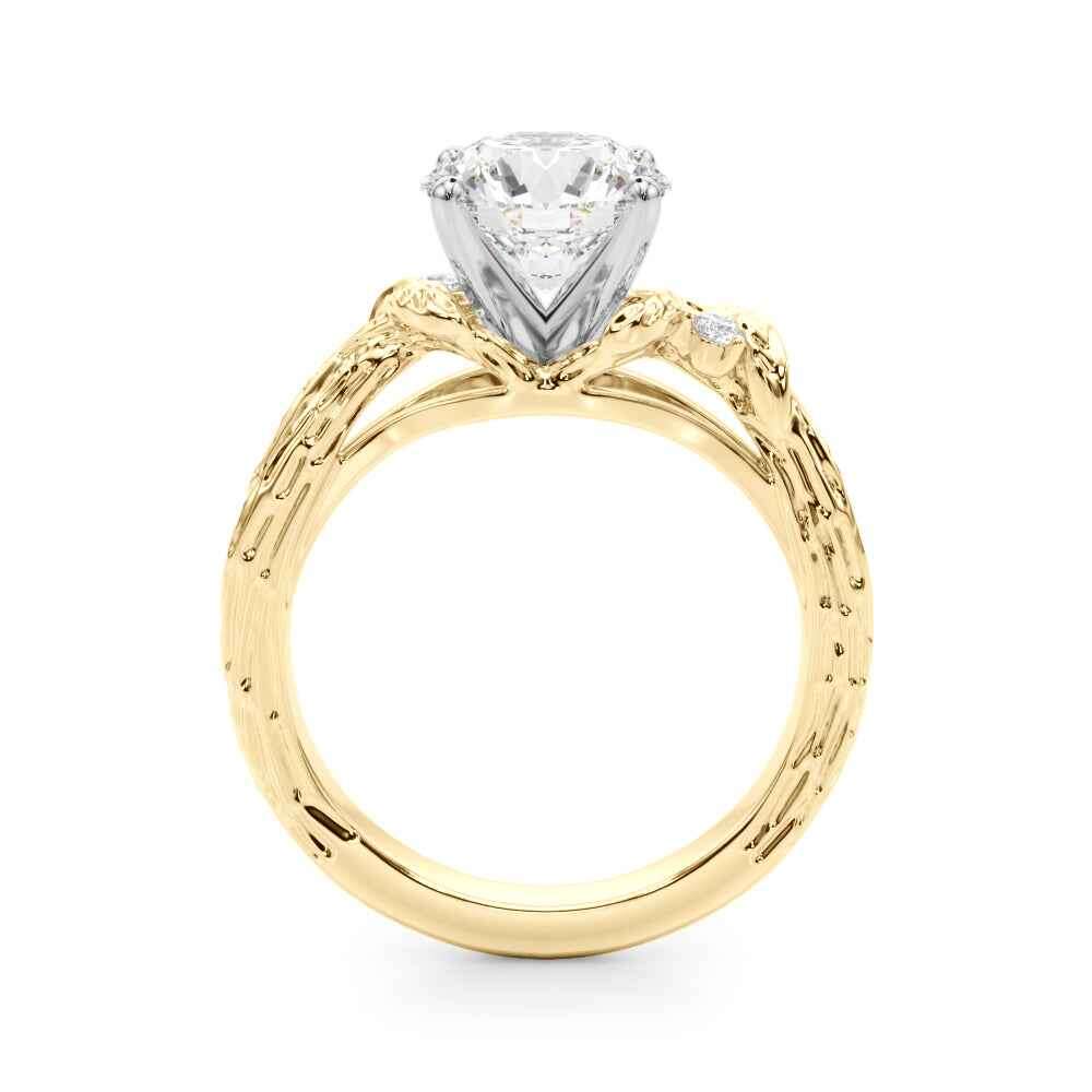 Exquisite 14kt Yellow Gold Semi-Mount Diamond Ring Setting - Style 