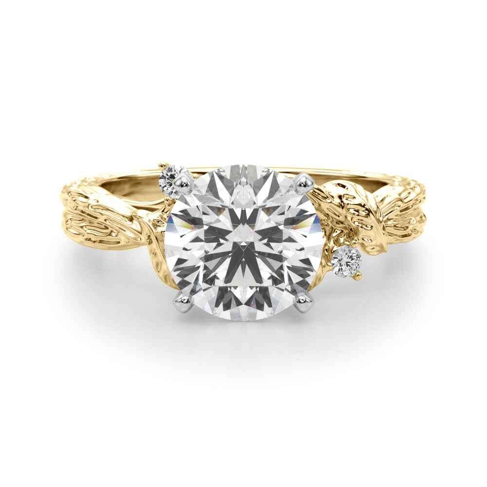 Exquisite 14kt Yellow Gold Semi-Mount Diamond Ring Setting - Style 