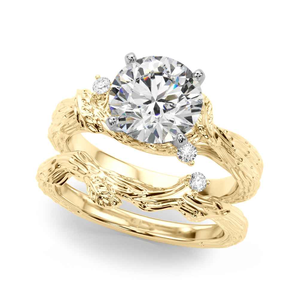 Exquisite 14kt Yellow Gold Semi-Mount Diamond Ring Setting - Style 