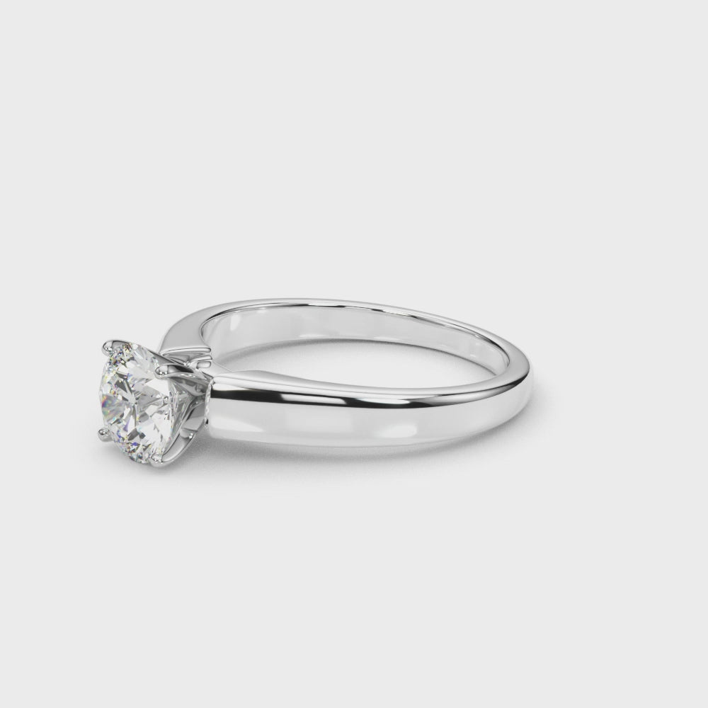 Exquisite 14kt White Gold Semi-Mount Ring Setting - Remount Your Dream Diamond