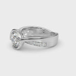 Elegant 14kt White/Yellow Gold Semi-Mount Engagement Ring Setting with 1/4 ct TW SI1-SI2 G-H Diamonds - Style 