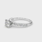 14kt White Gold 1/2 ct tw SI1-G/H Diamond Semi-Mount Engagement Ring - STYLE 
