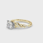 14kt Yellow Gold Engagement Ring Setting with 0.30 cttw SI1-SI2, G-H Diamonds