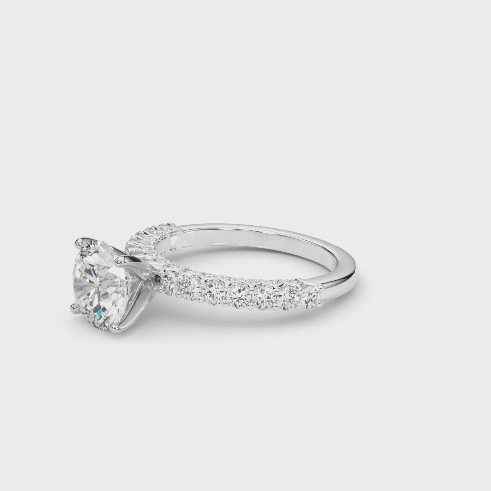 14kt White Gold 3/4 ct tw SI1-SI2, G-H Engagement Ring - Style 