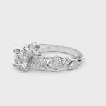 Elegant 14kt White Gold Diamond Engagement Ring - STYLE 