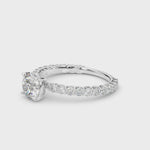 Exquisite 14kt White Gold Engagement Ring Semi-Mount with 5/8 ct. tw. SI1-SI2, G-H Diamonds - Center Stone Not Included