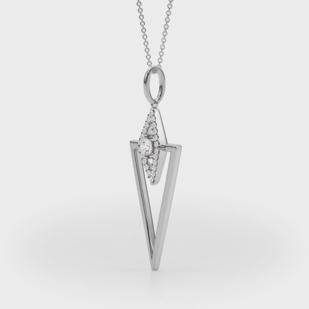 14kt White Gold 1/5 ct TDW SI2 H-I Diamond Fashion Pendant