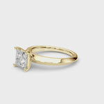 Elegant Knife Edge Solitaire Engagement Ring - 1 Carat Square Cut