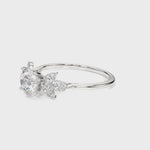Exquisite Marquise Cut Engagement Ring with Side Accents in 14kt White Gold