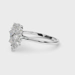 Elegant 14kt White Gold Pear Shape Semi-Mount Fashion Ring - Style 