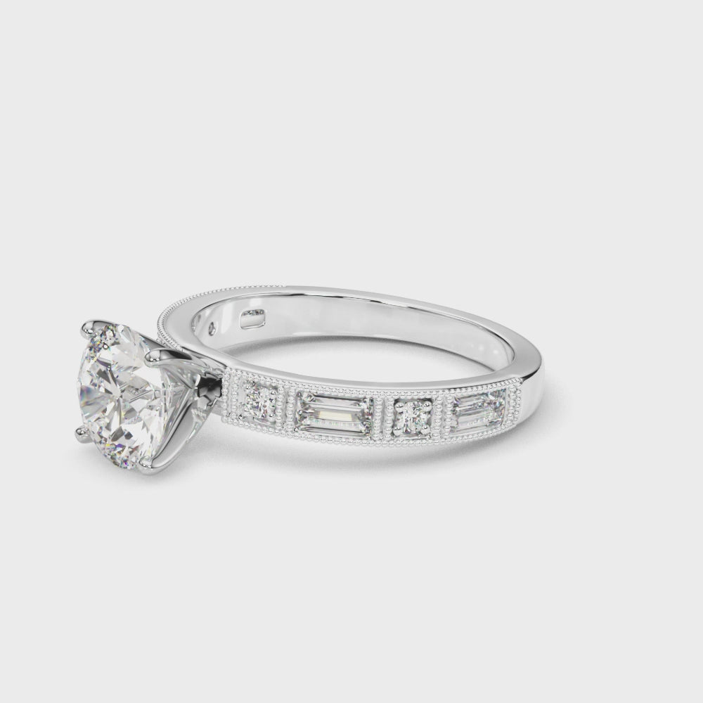 14kt White Gold 1/2 Carat TW SI1-SI2 G-H Remount Engagement Ring