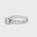 Elegant 14kt White Gold 1/2 Carat TW SI1-SI2 G-H Diamond Semi-Mount Ring