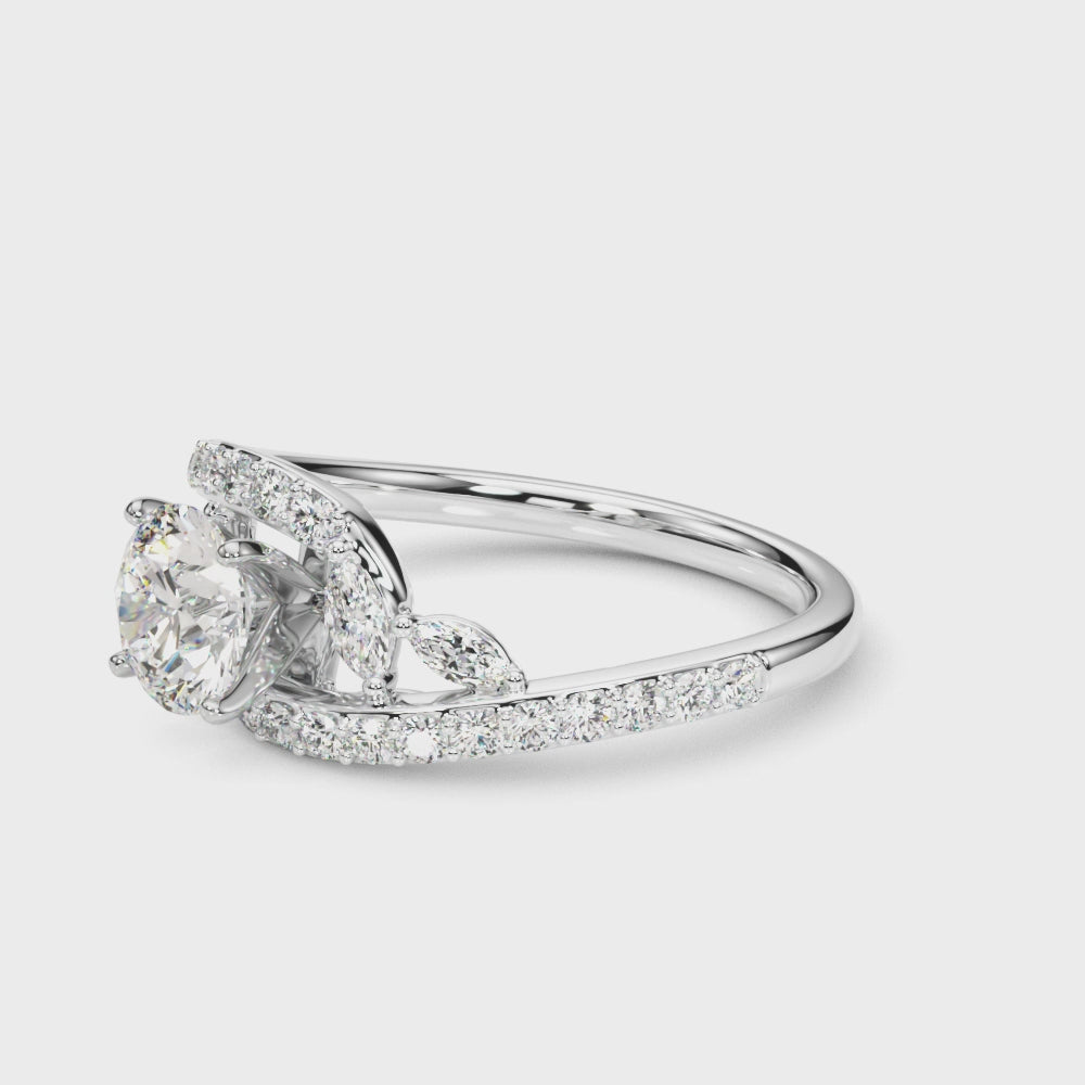 Exquisite 14kt White Gold Engagement Ring - 5/8 ct tw SI1-SI2 G-H Diamonds