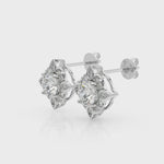 1/2 CT TW Round Diamond Semi-Mount Fashion Earrings in 14kt White Gold