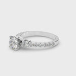 Elegant 14kt White Gold 5/8 Carat TW SI1-SI2 G-H Diamond Semi-Mount Engagement Ring Setting - Style 
