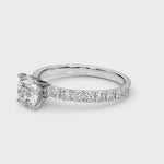 Exquisite 2 CT Round Brilliant Cut Engagement Ring Semi-Mount in 14kt White Gold