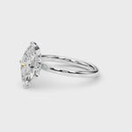 14kt White Gold Marquise Semi-Mount Engagement Ring - Style 