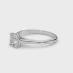 Elegant 14kt White Gold Solitaire Cushion Engagement Ring Setting - Style 