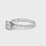 Elegant 14kt White Gold Marquise & Round Diamond Semi-Mount Engagement Ring (1/2 ct tw)
