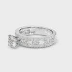 Exquisite 1 CTW Diamond Engagement Ring in 14k White Gold - Style 