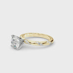 14k Yellow Gold 1/4 CTW Semi-Mount Engagement Ring - Style 