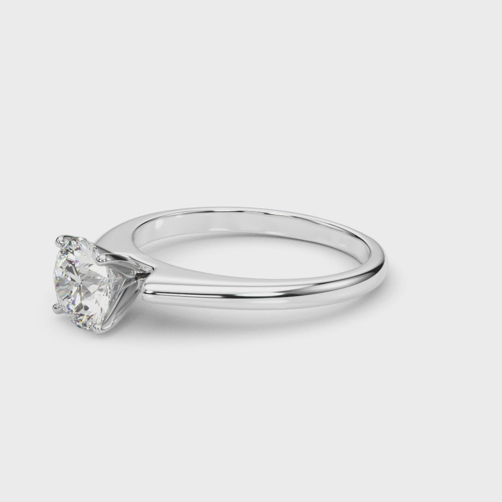 Elegant 14kt White Gold Remount Ring Setting - Style 