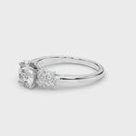 Exquisite 14kt White Gold Engagement Ring with Peg Head Setting - Semi-Mount with 1/3 ct tw SI1-SI2, G-H Diamonds