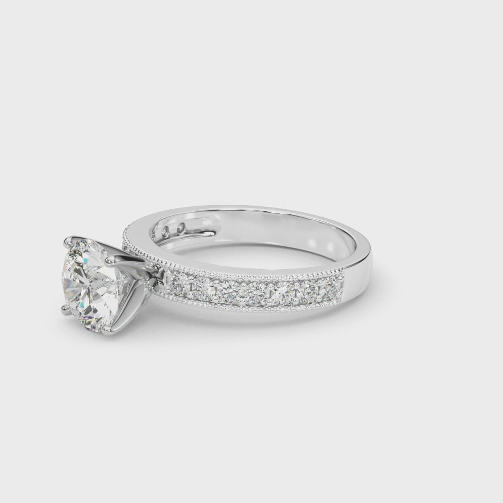 14kt White Gold 1/5 ct tw SI1-H Diamond Engagement Ring