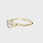 Elegant 14kt Yellow Gold Semi-Mount Round Cut Engagement Ring Setting - 1.7 DWT