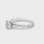 Elegant 14kt White Gold Marquise Engagement Ring with 1/2 ct TW Diamonds - STYLE 