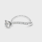 Elegant 14kt White Gold Semi-Mount Ring with 1/4 ct TW Diamond Accent (Style 