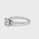14kt White Gold Engagement Ring Setting - 1/10 ct TW SI1-SI2, G-H Diamonds