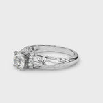 Exquisite 14kt White Gold Semi-Mount Engagement Ring Setting - 1/6 ct TW Diamond Accents