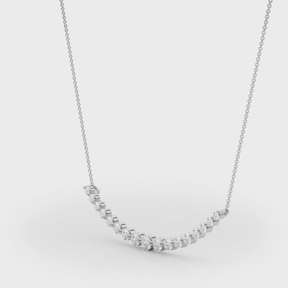 14kt White Gold 1 Carat SI2 H-I Diamond Pendant Necklace (Chain Sold Separately)