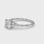 Exquisite 14kt White Gold Solitaire Engagement Ring Setting - Style 