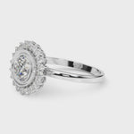 Exquisite 3/4 CT Round Center Engagement Ring in 14kt White Gold