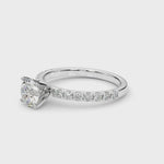 14kt White Gold 3/8 Carat TW SI1-SI2 G-H Diamond Semi-Mount Engagement Ring Setting - STYLE 