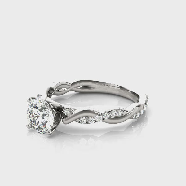 BRAIDED SHANK ENGAGEMENT RING