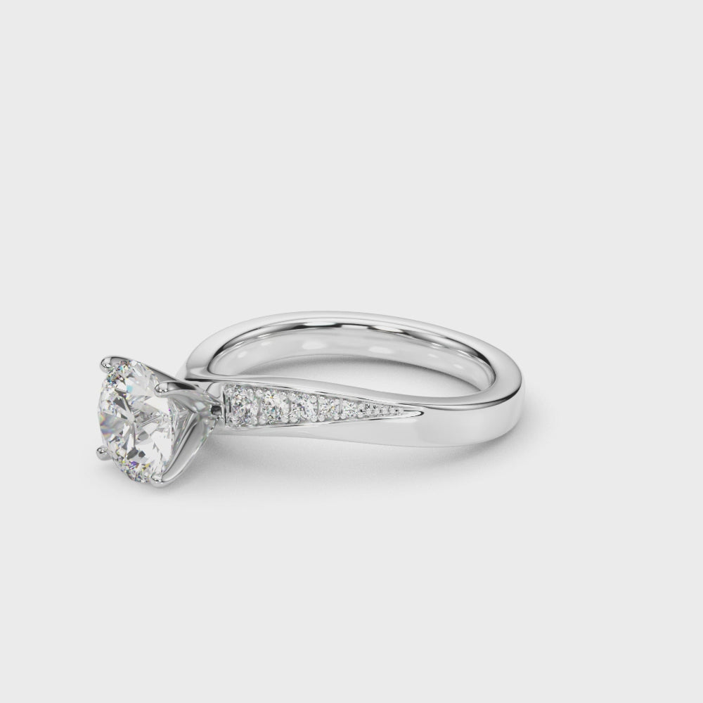 14kt White Gold 1/5 ct tw SI1-G Engagement Ring - Style 