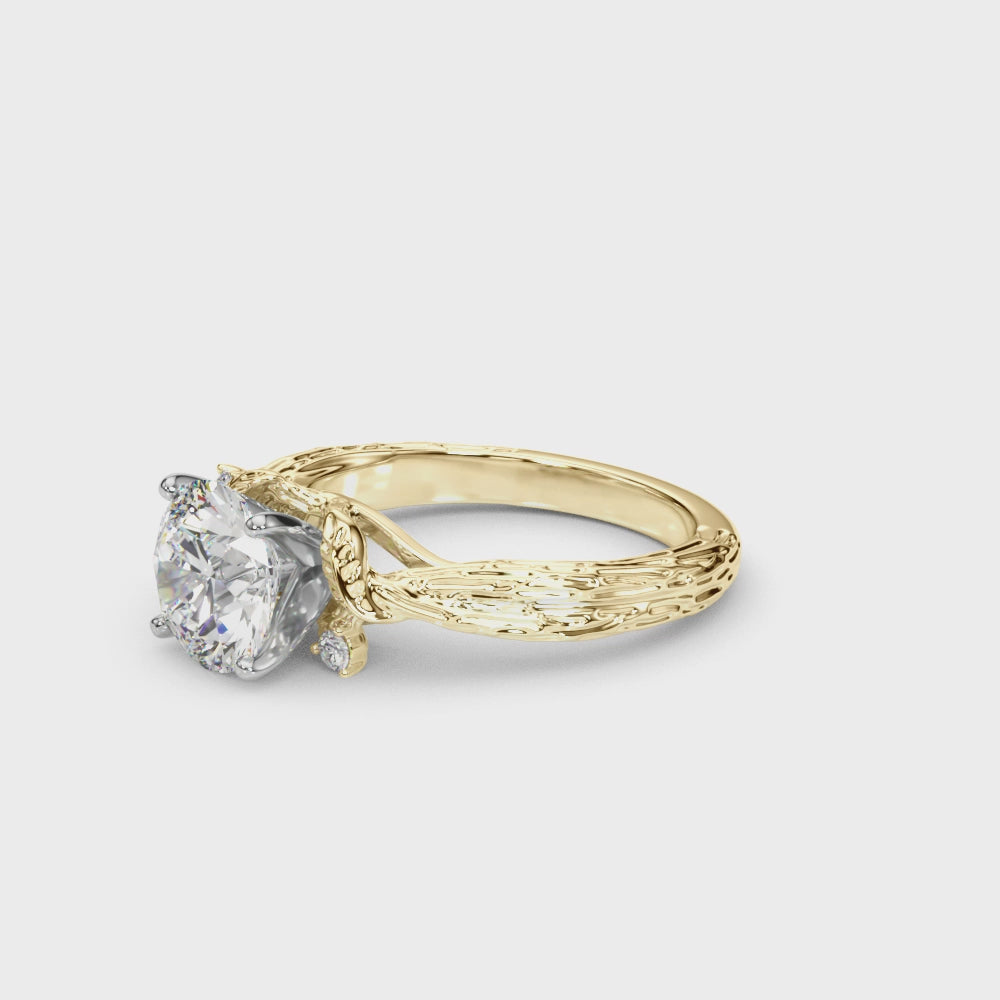 Exquisite 14kt Yellow Gold Semi-Mount Diamond Ring Setting - Style 