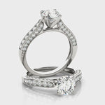 14kt White Gold 7/8 ct TW SI1-SI2, G-H Diamond Engagement Ring Setting - Style 
