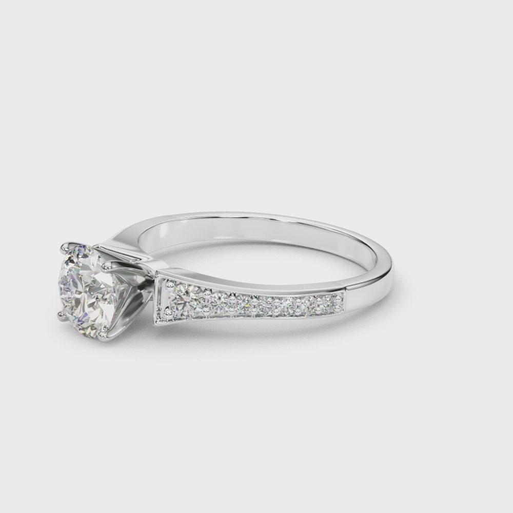 Elegant 14kt White Gold Diamond Remount Ring (2.55 DWT, 1/4 CTW SI1-SI2 G-H)