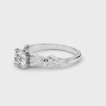 Exquisite 14kt White Gold Engagement Ring with Peg Head Setting - Style 