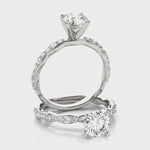 Exquisite 14kt White Gold Engagement Ring with 1/3 ct TW Diamond Setting