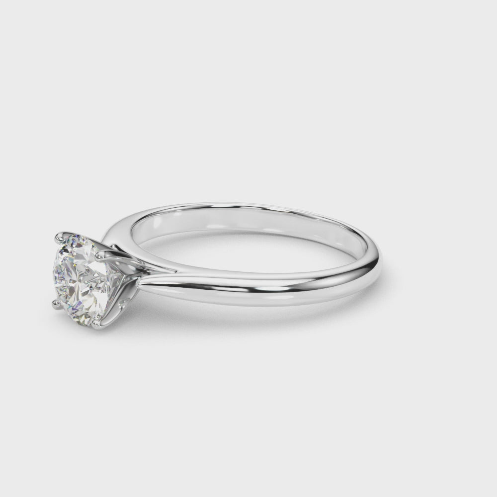 Elegant 14kt White Gold Remount Ring Setting - Style 