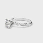 Elegant 14kt White Gold Engagement Ring Setting - STYLE 