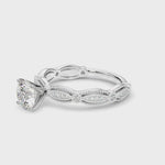 Elegant 14kt White Gold 1/5 ct tw Diamond Engagement Ring - Style 