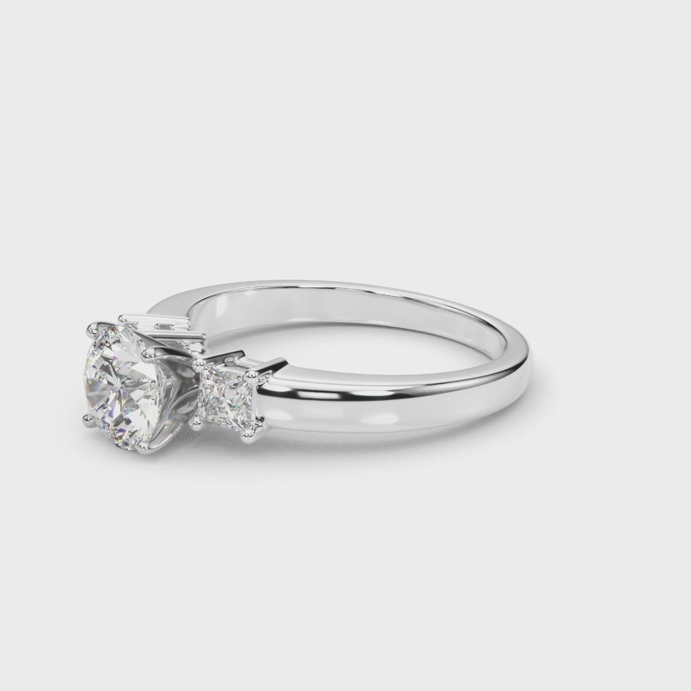 Elegant 14kt White Gold Solitaire Engagement Ring Setting with 1/3 ct TW SI1-SI2 G-H Diamonds - Style 